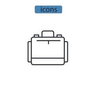 artículos de tocador bolsa iconos símbolo elementos vectoriales para infografía web vector