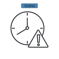 iconos de riesgo símbolo elementos vectoriales para web infográfico vector