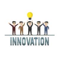 business innovation design character on white background vector