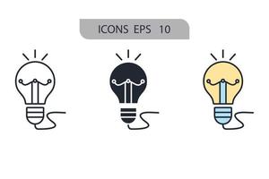 creativity icons symbol vector elements for infographic web