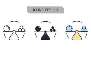 iconos de estabilidad símbolo elementos vectoriales para web infográfico vector