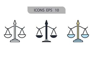 elementos de vector de símbolo de iconos de equilibrio para web de infografía