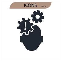 attention icons symbol vector elements for infographic web