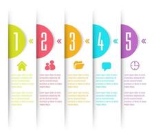 Colorful 5-step Infographic vector