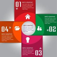 Colorful 4-step Infographic vector