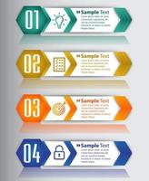 Colorful 4-step Infographic vector