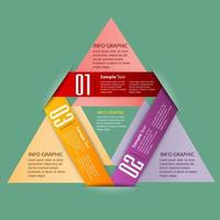 colorida infografía de 3 pasos vector