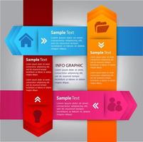 Colorful 4-step Infographic vector