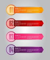 Colorful 4-step Infographic vector