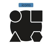 iconos de diversidad símbolo elementos vectoriales para web infográfico vector