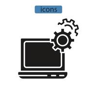 iconos de productividad símbolo elementos vectoriales para web infográfico vector