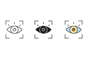 Vision icons symbol vector elements for infographic web
