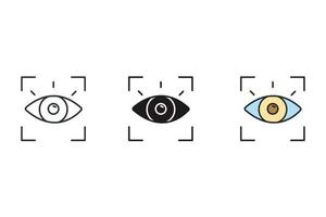 iconos de visión símbolo elementos vectoriales para web infográfico vector