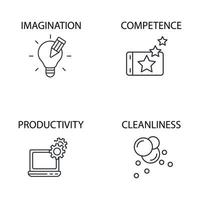 core values icons set . core values pack symbol vector elements for infographic web