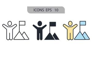 leadership icons symbol vector elements for infographic web