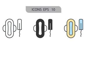 tampons pad icons  symbol vector elements for infographic web