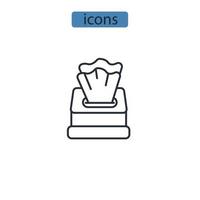 Tissue box paper icons  symbol vector elements for infographic web