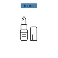 iconos de bálsamo labial símbolo elementos vectoriales para web infográfico vector