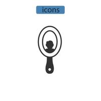 mirror icons  symbol vector elements for infographic web