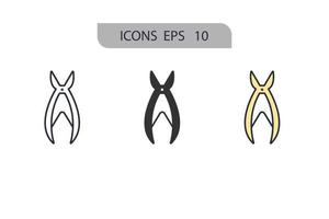 nail clipper icons  symbol vector elements for infographic web