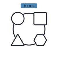 iconos de diversidad símbolo elementos vectoriales para web infográfico vector