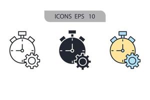 iconos de eficiencia símbolo elementos vectoriales para web infográfico vector