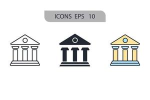 iconos de justicia símbolo elementos vectoriales para web infográfico vector