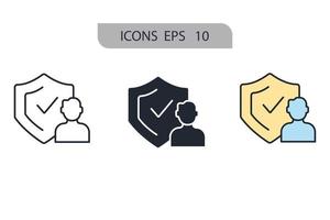iconos de integridad símbolo elementos vectoriales para web infográfico vector