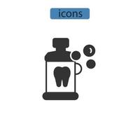 mouthwash icons  symbol vector elements for infographic web