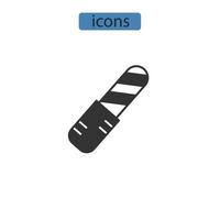 Nail file icons  symbol vector elements for infographic web