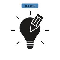 iconos de imaginación símbolo elementos vectoriales para web infográfico vector