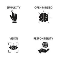 core values icons set . core values pack symbol vector elements for infographic web