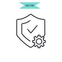 iconos de integridad símbolo elementos vectoriales para web infográfico vector