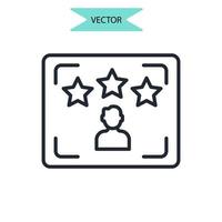 review icons symbol vector elements for infographic web