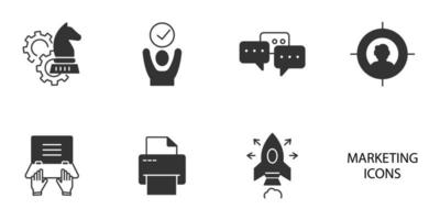 marketing icons set . marketing pack symbol vector elements for infographic web