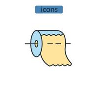 toilet paper icons  symbol vector elements for infographic web