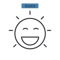 divertidos iconos símbolo elementos vectoriales para infografía web vector