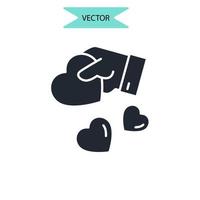 love icons symbol vector elements for infographic web