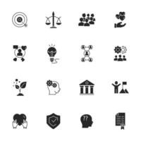 core values icons set . core values pack symbol vector elements for infographic web