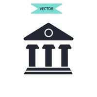 Justice icons symbol vector elements for infographic web