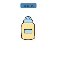 Deodorant icons  symbol vector elements for infographic web