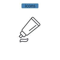 toothpaste icons  symbol vector elements for infographic web