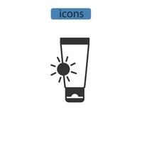 sunscreen icons  symbol vector elements for infographic web