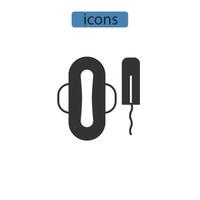 tampons pad icons  symbol vector elements for infographic web