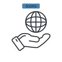 iconos de responsabilidad símbolo elementos vectoriales para web infográfico vector