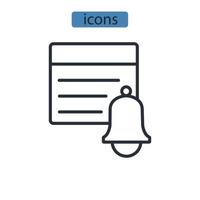 iconos de disciplina símbolo elementos vectoriales para web infográfico vector