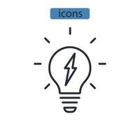 iconos de energía símbolo elementos vectoriales para web infográfico vector