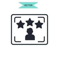 review icons symbol vector elements for infographic web