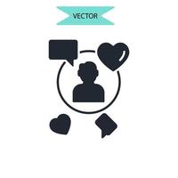 iconos de influencers simbolizan elementos vectoriales para la web infográfica vector