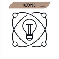 thinking icons symbol vector elements for infographic web